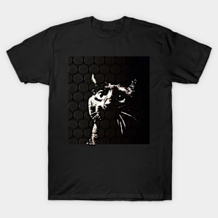 Black Cat Portrait T-Shirt